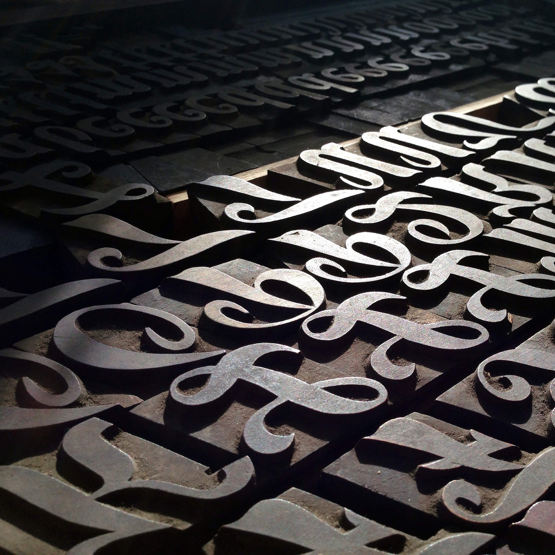 Thank you! script letterpress greeting card