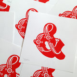 Ampersand linocut print