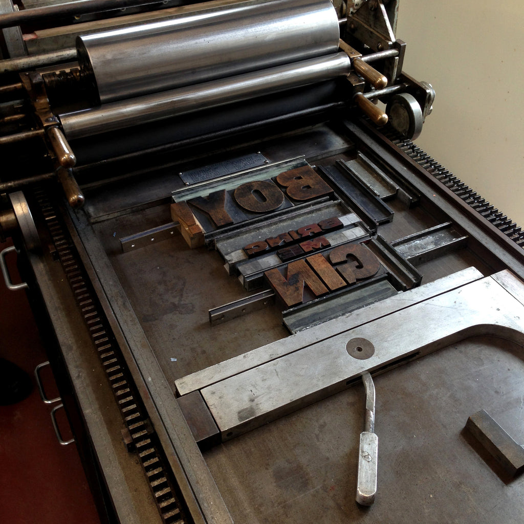 Boy! Bring me Gin A3 letterpress print