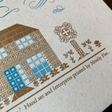 There's No Place Like Home A5 limited edition letterpress print
