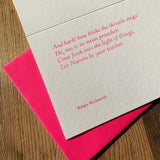 Set of 6 assorted letterpress poetry greetings cards